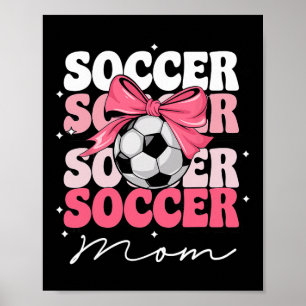 Poster Mãe de Futebol Groovy Coquette Arco Futebol _2