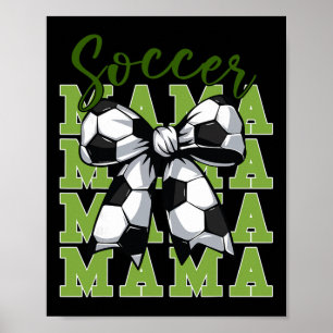 Poster Mãe de Futebol Juvenil Coquette Laço Linda Irmã Cr