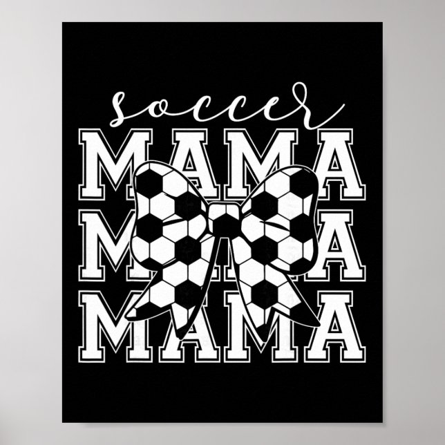 Poster Mãe de Futebol Retro Groovy Futebol Softll Mãe  (Frente)