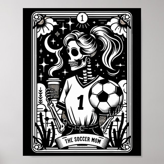 Poster Mãe de Futebolista Carta de Tarot _1 (Frente)