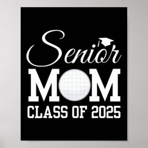 Poster Mãe de Golfe Sênior 2025 Cl de 2025 Graduada de Vo