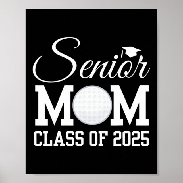 Poster Mãe de Golfe Sênior 2025 Cl de 2025 Graduada de Vo (Frente)