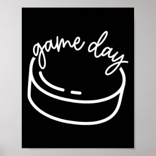 Poster Mãe de Hockey Dia de Jogo Esportes Pai Fã de Hocke
