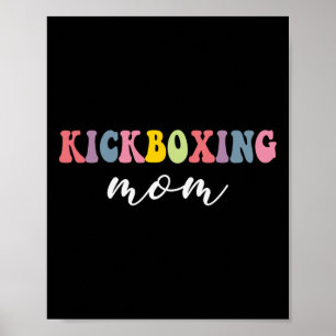 Poster Mãe de Kickboxing Engraçada Elegante Amantes de Ar