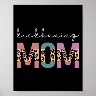 Poster Mãe de Kickboxing Engraçado Presente de Mãe de Kic