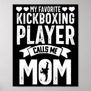 Poster Mãe de Kickboxing Mama Engraçado Artes Marciais Ka