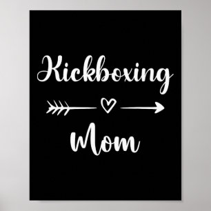 Poster Mãe de Kickboxing Mulher Amante do Esporte de Kick