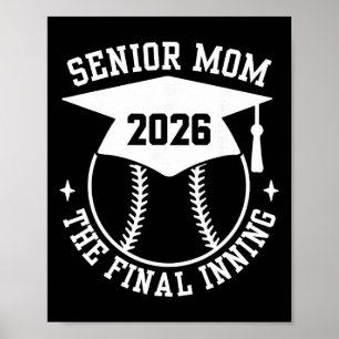 Poster Mãe de Softbol Orgulhosa Senior 2026 O Último Inni
