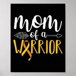 Poster Mãe De Um Cancer De Infância Guerreiro Leukemia Aw