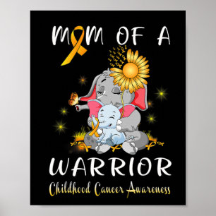 Poster Mãe de um Elefante Guerreiro Lutador Contra o Cânc