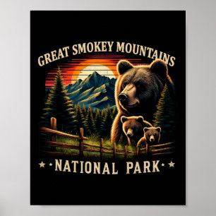 Poster Mãe de Urso Negro Parque Nacional Great Smokey Mou
