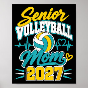 Poster Mãe de Volei Sênior Cl De 2027 Fã de Dia de Jogo