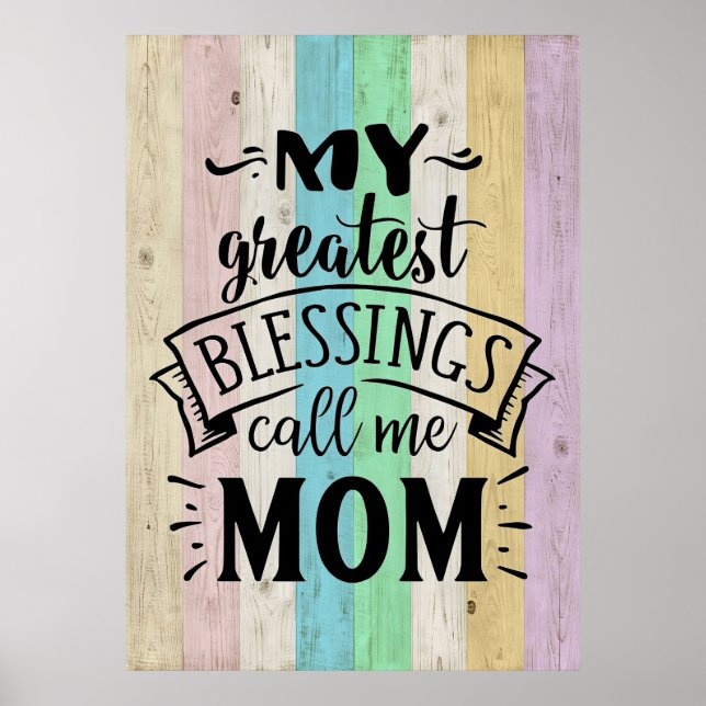 Poster Mãe Deu Minha Maior Bênção Me Chame Mãe (Frente)