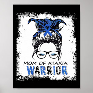 Poster Mãe divertida da guerreira da ataxia