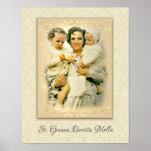 Poster Mãe do católico do St. Gianna Beretta Molla