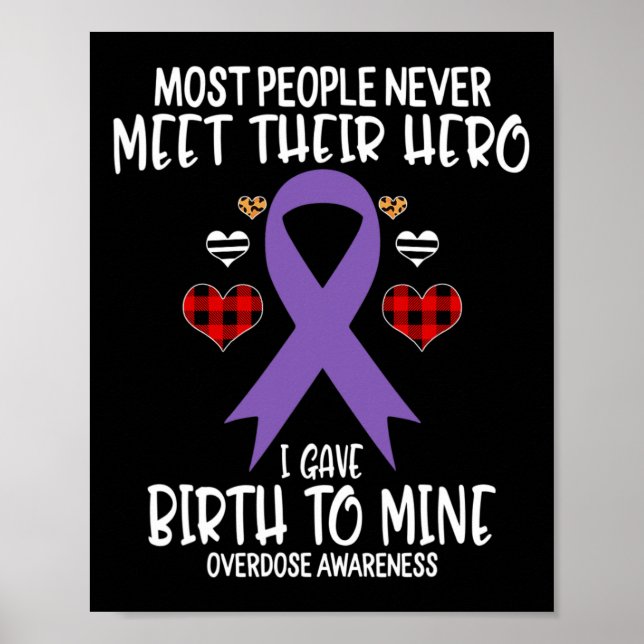 Poster Mãe do Guerreiro da Conscientização sobre Overdose (Frente)