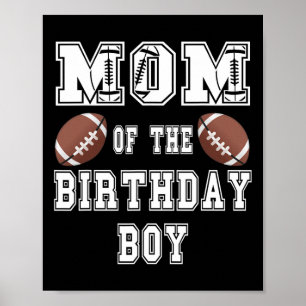 Poster Mãe Do Menino De Aniversário Amante De Futebol Fam