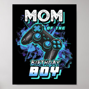 Poster Mãe Do Menino De Aniversário Correspondendo Ao Jog