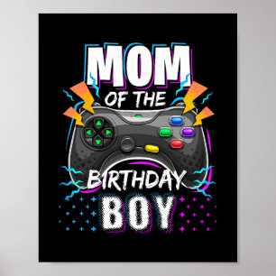 Poster Mãe Do Menino De Aniversário Correspondendo Vídeo 