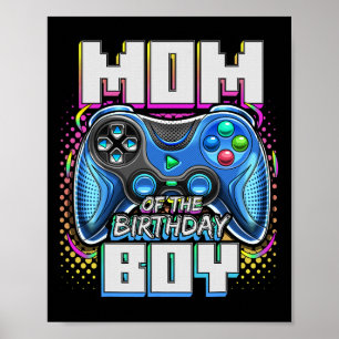 Poster Mãe Do Menino De Aniversário Jogo De Vídeo Combina