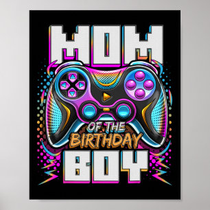Poster Mãe Do Menino De Aniversário Jogo De Vídeo Combina