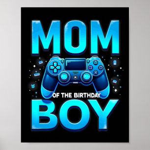 Poster Mãe Do Menino De Aniversário Video Gamer Jogos