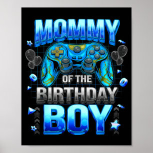 Poster Mãe Do Menino Do Aniversário Gamer Legal Vídeo Gam