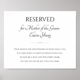 Poster Mãe do noivo, estou no céu pelo seu casamento