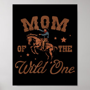 Poster Mãe do Selvagem Um Festa de Rodeio Western Cowboy