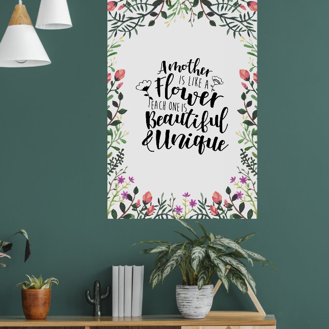 Poster Mãe É Como Flor (Sala de Estar 1)