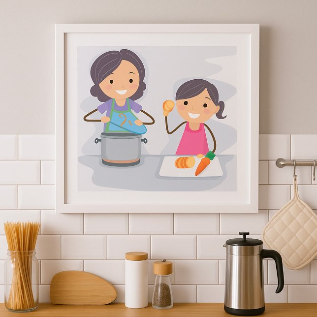 Poster Mãe E Cozinhar Filha (Criador carregado)