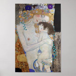 Poster Mãe e Criança de Gustav Klimt