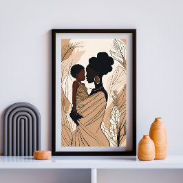 Poster Mãe e Filha Afro