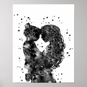 Poster Mãe e filha Dão Ideia, Presente de Aniversário 