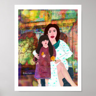 Poster Mãe e Filha LeeMarie é Design criativa