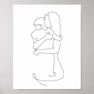Poster Mãe e Filho Impressão, Mãe e Filho Presente, Mãe