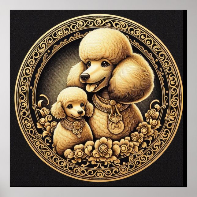 Poster Mãe e Poodle Bebê 025000X (Frente)