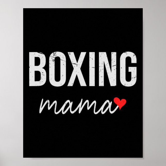 Poster Mãe Engraçada De Boxing - Bonita Mama De Boxing Do (Frente)