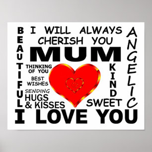 Poster Mãe Eu Te Amo