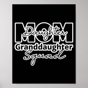 Poster Mãe filha neta esquadrão de correspondência do dia