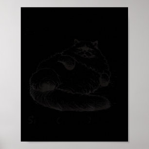 Poster Mãe Gato Eu Sou Apenas Pele E Ossos