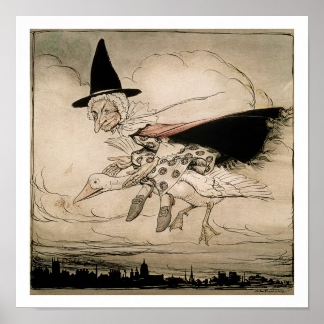 Poster Mãe Goose, frontispício de "Mãe Goose A Ol" (Frente)