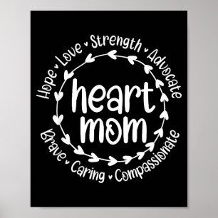 Poster Mãe Guerreira do Coração Chd Coração de Mãe Doença