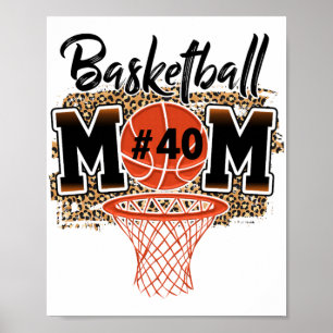 Poster Mãe jogador personalizado número 40 esportivo Dia