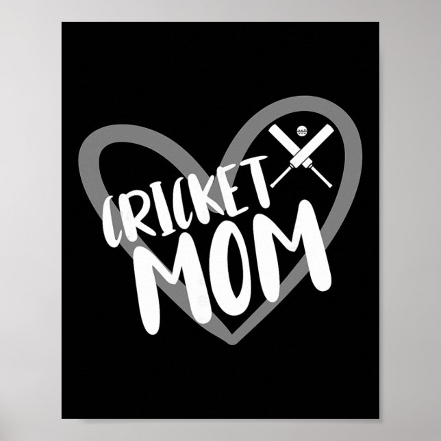 Poster Mãe Jogadora de Críquete  (Frente)
