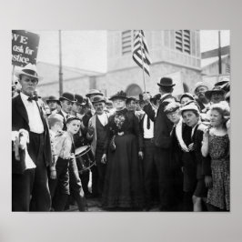 Poster Mãe Jones Com Trabalhadores Em Greve - 1903
