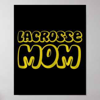 Poster Mãe Lax Feminina Dia das Mães Mãe de Lacrosse 