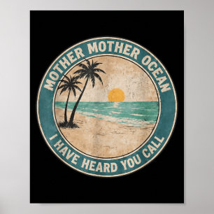 Poster Mãe Mãe Oceano Ouvi Chamar Arte Divertida