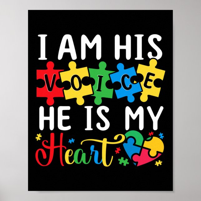 Poster Mãe Mama Autismo Autismo Consciência Mês 1 (Frente)