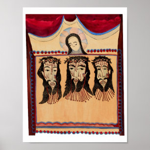 Poster Mãe Mary Cristo Coroa Coroa Pintura